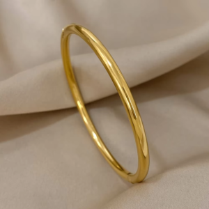 DODOHAO 1PC Simple Classic Smooth Stainless Steel Slim Bassic Bracelet