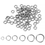 30-200Pcs 3-25mm Stainless Steel Split Ring Open Single Loops Jump Rings Connectors