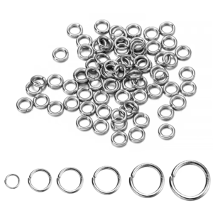 30-200Pcs 3-25mm Stainless Steel Split Ring Open Single Loops Jump Rings Connectors