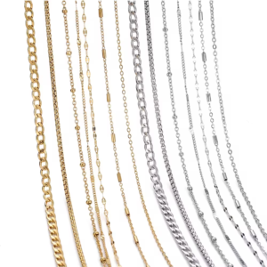 No Fade 2Meters Stainless Steel Chains Gold Color Lips Beads Beaded Chain