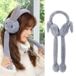 Cute Moving Jumping Ears WinterWarm Ear Muffs