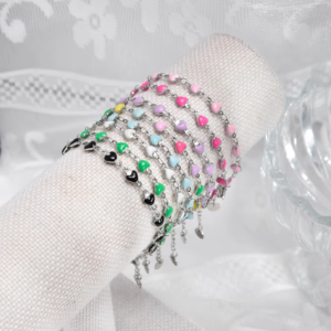 Lovely Heart Shaped Chain Bracelet Stainless Steel Bracelet