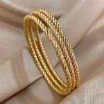 3pcs 18K Gold Plated Stainless Steel Bangle Bracelet