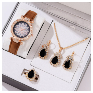 Watch Necklace Ear s Sets Crystal Necklace Ears Finger Watch